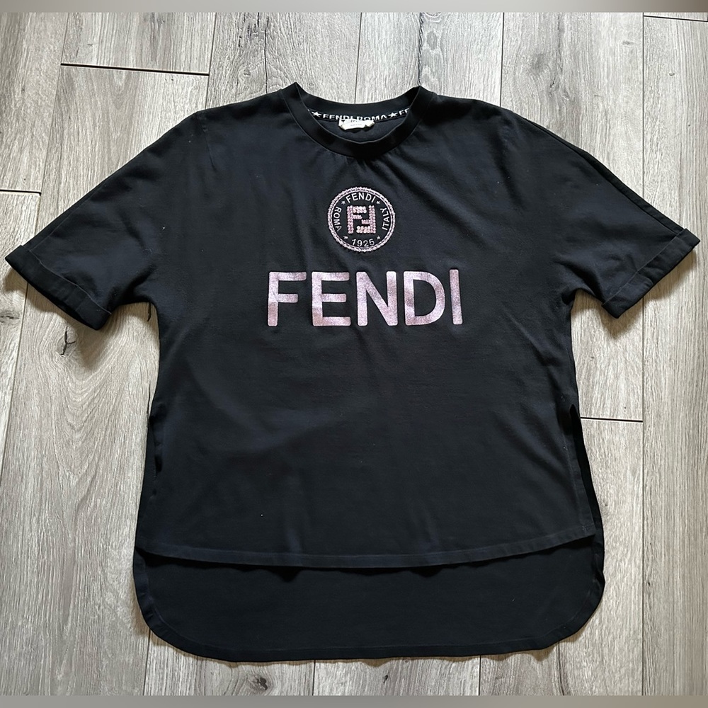Fendi Black and Pink Women's Top